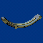 reverse engineered forging, steel brake shoe segment